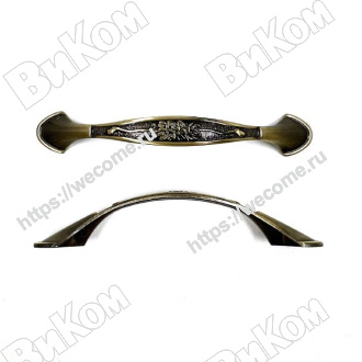 Оптом купить Ручка скоба ZA0254, 128 мм бронза (60*) в мебельная фурнитура оптом и в розницу ВиКом.
