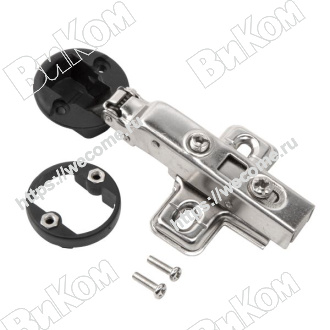 Оптом купить Петля для стекла накладная с доводчиком (2, 200*) в мебельная фурнитура оптом и в розницу ВиКом.