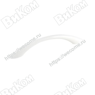 Оптом купить Ручка скоба к.2104-09-96 пластик белый (100*) (Под заказ) в мебельная фурнитура оптом и в розницу ВиКом.