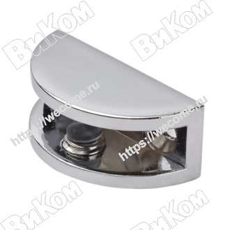 Оптом купить Полкодержатель для стекла 5-10 мм, хром в мебельная фурнитура оптом и в розницу ВиКом.