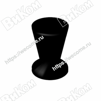 Оптом купить Ручка кнопка H33, черная (17х18х23мм) в мебельная фурнитура оптом и в розницу ВиКом.