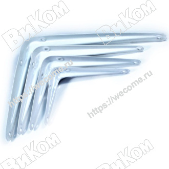 Оптом купить Кронштейн 75*100*0,7мм, белая (китай) (3х4) (24, 288*) в мебельная фурнитура оптом и в розницу ВиКом.