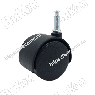 Оптом купить Опора колесная (мебельное колесо) 50 мм со Штырем М7  (4,200*) в мебельная фурнитура оптом и в розницу ВиКом.