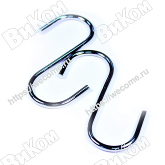 Оптом купить Крючок для трубы 25 мм, хром (100, 1000*) в мебельная фурнитура оптом и в розницу ВиКом.
