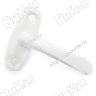 Оптом купить Ручка завертки врезной Р1, полимер белая (50*) в мебельная фурнитура оптом и в розницу ВиКом.