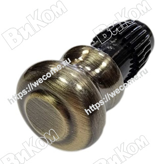 Оптом купить Заглушка для рейлинга 16 мм (ретро, традиция), античная бронза (50*) в мебельная фурнитура оптом и в розницу ВиКом.