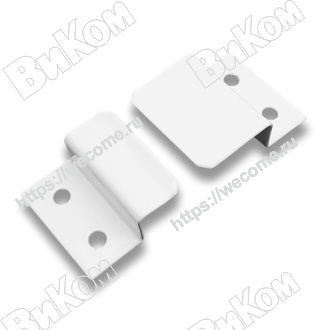 Оптом купить Крепление москитной сетки полимер белый, к-т 2шт (верх-низ) в мебельная фурнитура оптом и в розницу ВиКом.