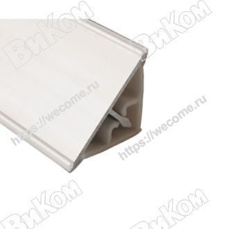 Оптом купить Плинтус кухонный алюминиевый белый 3,05м. в мебельная фурнитура оптом и в розницу ВиКом.
