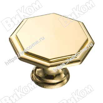 Оптом купить Ручка кнопка К-1080 OT золото KERRON (120*) в мебельная фурнитура оптом и в розницу ВиКом.