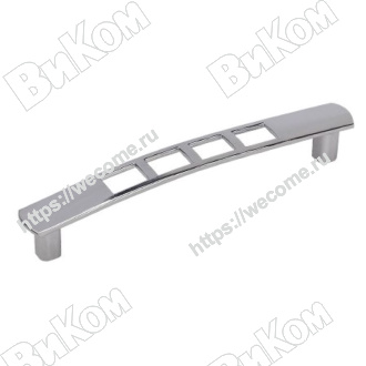 Оптом купить Ручка скоба L437-96 хром в мебельная фурнитура оптом и в розницу ВиКом.