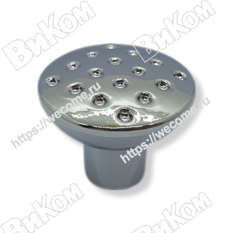 Оптом купить Ручка кнопка 5033-06 хром (50*) в мебельная фурнитура оптом и в розницу ВиКом.