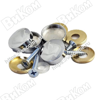 Оптом купить Зеркалодержатель 25 мм, под сверление, хром (уп. 4 шт) в мебельная фурнитура оптом и в розницу ВиКом.