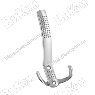 Оптом купить Крючок KR 0070 трехрожковый перфорация, хром (55х80х150мм) KERRON (25*) в мебельная фурнитура оптом и в розницу ВиКом.