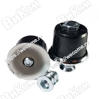 Оптом купить Комплект скрытого крепления трубы 25 мм, торцевой (Под заказ) в мебельная фурнитура оптом и в розницу ВиКом.