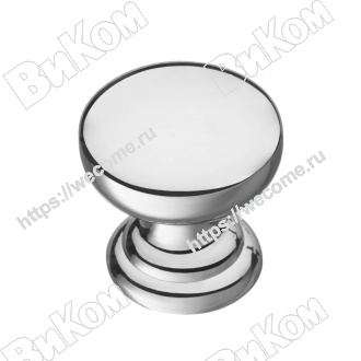 Оптом купить Ручка кнопка К-2360, хром, KERRON (100*) в мебельная фурнитура оптом и в розницу ВиКом.