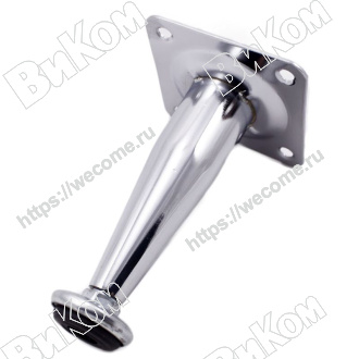Оптом купить Ножка мебельная конус 25х100-120 хром (100*) в мебельная фурнитура оптом и в розницу ВиКом.
