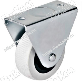 Оптом купить Ролик выкатной D=50 H=68 обрезиненный №105 (35кг) (100*) в мебельная фурнитура оптом и в розницу ВиКом.