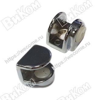 Оптом купить Полкодержатель п-образный, под шуруп, никель 19х15 (полка 6-8 мм) (100, 5000*) в мебельная фурнитура оптом и в розницу ВиКом.