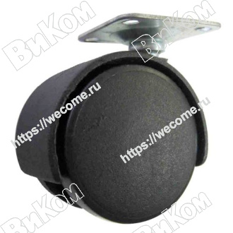 Оптом купить Опора колесная (мебельное колесо) 50 мм с пятой (4,400*) в мебельная фурнитура оптом и в розницу ВиКом.