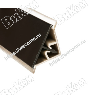 Оптом купить Плинтус кухонный алюминиевый черный 2,4 м. в мебельная фурнитура оптом и в розницу ВиКом.