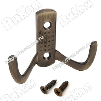 Оптом купить Крючок 212 В, бронза (60*) Соллер в мебельная фурнитура оптом и в розницу ВиКом.
