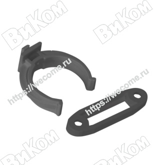 Оптом купить Клипса к ножке кухонной черная универсальная под саморез (125*) в мебельная фурнитура оптом и в розницу ВиКом.