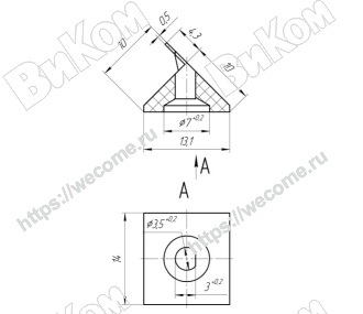 Оптом купить Уголок крепления задней стенки прозрачный в мебельная фурнитура оптом и в розницу ВиКом.
