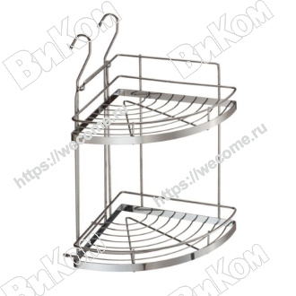 Оптом купить Полка угловая YJ-G209A 2-х ярусная (240*240*445) в мебельная фурнитура оптом и в розницу ВиКом.