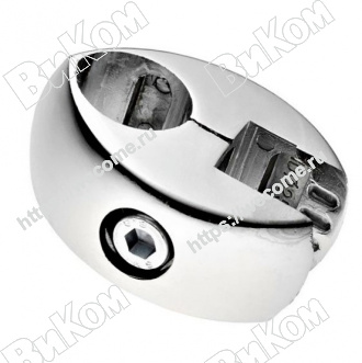 Оптом купить Держатель трубы 25 мм для стекла и панели R-7/JK51 хром (160*) в мебельная фурнитура оптом и в розницу ВиКом.