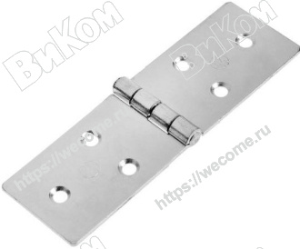 Оптом купить Петля карточная 128х40х2, без покрытия (100*) в мебельная фурнитура оптом и в розницу ВиКом.