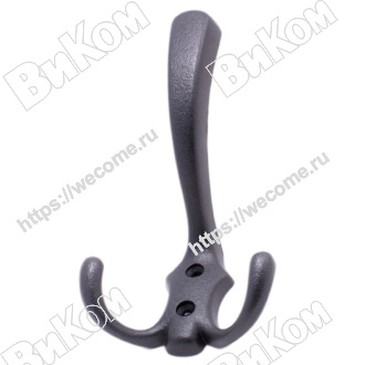 Оптом купить Крючок вешалка №9 черный (30*) в мебельная фурнитура оптом и в розницу ВиКом.