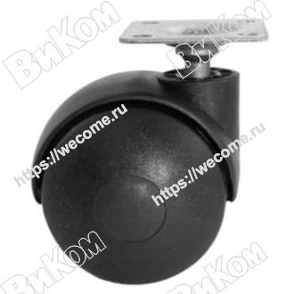 Оптом купить Опора колесная (мебельное колесо) 50 мм с пятой В1 (200*) 8.2в  ИЖ в мебельная фурнитура оптом и в розницу ВиКом.