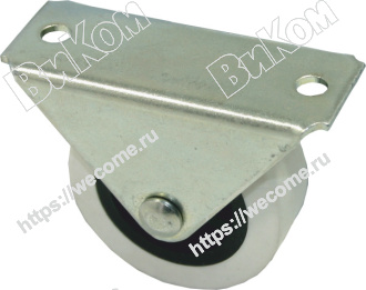 Оптом купить Ролик выкатной большой обрезиненный Н=44 (150*) в мебельная фурнитура оптом и в розницу ВиКом.