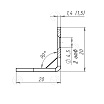 Оптом купить Кронштейн МК 20х20, цинк (1000*) в мебельная фурнитура оптом и в розницу ВиКом.