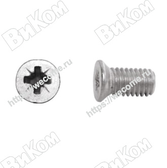 Оптом купить Винт потай крест малый М6х10 (1000*) в мебельная фурнитура оптом и в розницу ВиКом.
