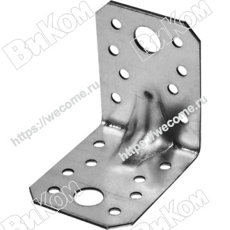 Оптом купить Уголок крепежный 70*70*55*2,0 усиленный цинк (40*) в мебельная фурнитура оптом и в розницу ВиКом.