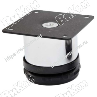 Оптом купить Ножка мебельная  регулируемая 50х60 (металл пятка) хром (100*) ВК в мебельная фурнитура оптом и в розницу ВиКом.