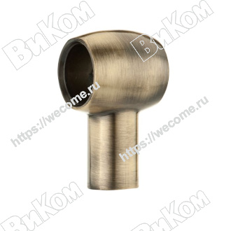 Оптом купить Держатель рейлинга 16 мм (ретро, традиция), атичная бронза (40*) в мебельная фурнитура оптом и в розницу ВиКом.