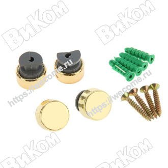 Оптом купить Зеркалодержатель темпо 17 мм, золото (24*) в мебельная фурнитура оптом и в розницу ВиКом.