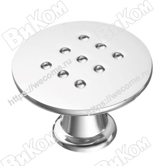 Оптом купить Ручка кнопка К-1060 SC, матовый хром (100, 1000*) в мебельная фурнитура оптом и в розницу ВиКом.