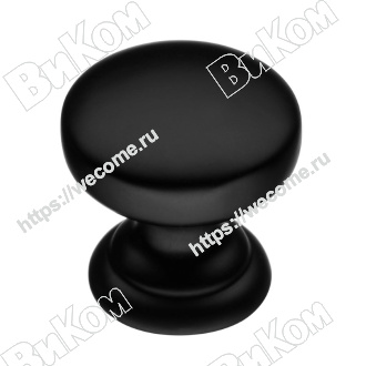 Оптом купить Ручка кнопка К-2360 BL, матовый черный, KERRON (100*) в мебельная фурнитура оптом и в розницу ВиКом.