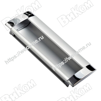 Оптом купить Ручка врезная S-4180-96, хром KERRON (40*) в мебельная фурнитура оптом и в розницу ВиКом.