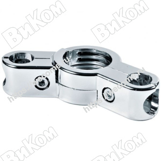 Оптом купить Держатель R-43 переходник трубы 25/50/25, хром в мебельная фурнитура оптом и в розницу ВиКом.