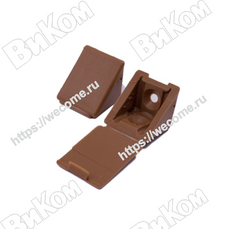 Оптом купить Уголок таккер 1 Бук Темный (100*) в мебельная фурнитура оптом и в розницу ВиКом.