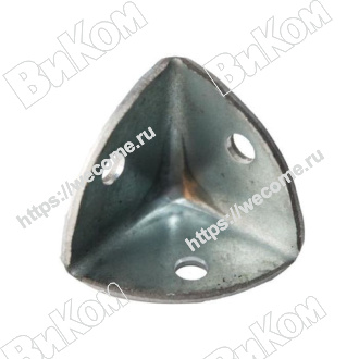 Оптом купить Уголок трехсторонний 30х30х30, цинк (200*) в мебельная фурнитура оптом и в розницу ВиКом.