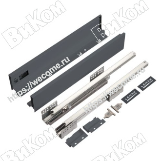 Оптом купить Система выдвижения Lembox, H=167, 500 мм, серый (Lembox-167-500-GR) с доводчиком в мебельная фурнитура оптом и в розницу ВиКом.