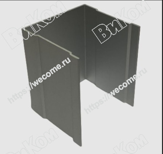 Оптом купить Рельс одинарный верхний, серебро,  6000мм в мебельная фурнитура оптом и в розницу ВиКом.