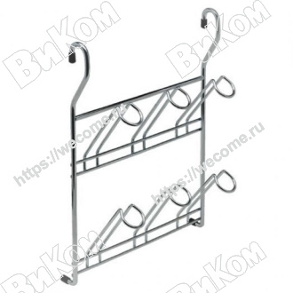 Оптом купить Полка для стаканов 240*100*340 хром в мебельная фурнитура оптом и в розницу ВиКом.