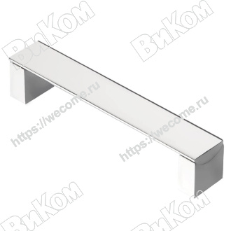 Оптом купить Ручка скоба S-4060-128 алюминий хром KERRON (30*) в мебельная фурнитура оптом и в розницу ВиКом.