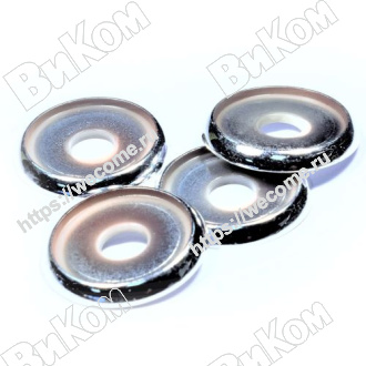 Оптом купить Шайба декоративная 25 мм, хром (500*) в мебельная фурнитура оптом и в розницу ВиКом.